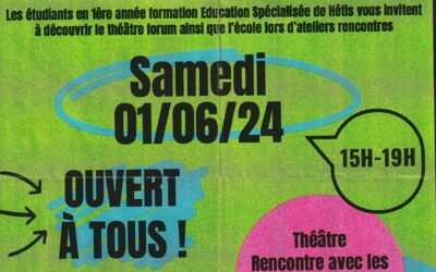 LES E.S. 1ère année de HETIS organisent un forum théatre social