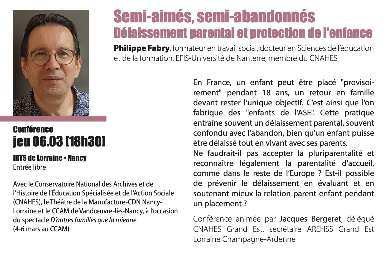 Semi-aimés, semi-abandonnés. Délaissement parental et protection de l'enfance. Philippe FABRY.